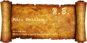 Mázi Bettina névjegykártya