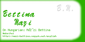 bettina mazi business card